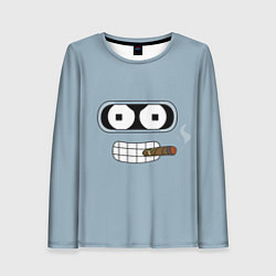 Лонгслив женский Лицо Бендера, цвет: 3D-принт