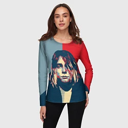 Лонгслив женский Kurt Cobain, цвет: 3D-принт — фото 2