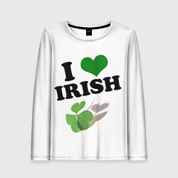 Женский лонгслив Ireland, I love Irish
