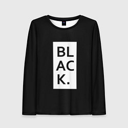 Лонгслив женский Black, цвет: 3D-принт