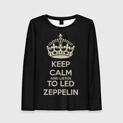 Лонгслив женский Keep Calm & Led Zeppelin, цвет: 3D-принт
