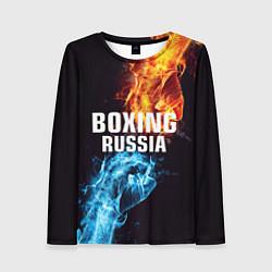 Лонгслив женский Boxing Russia, цвет: 3D-принт