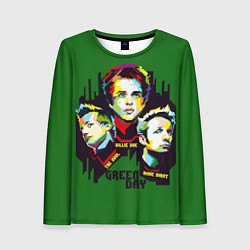 Лонгслив женский Green Day: Trio, цвет: 3D-принт