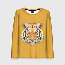 Лонгслив женский Геометрический тигр, цвет: 3D-принт