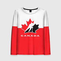 Лонгслив женский Canada Team, цвет: 3D-принт