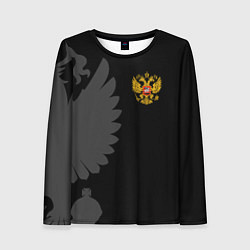 Лонгслив женский Russia - Black collection, цвет: 3D-принт