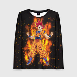 Женский лонгслив Fire Goku