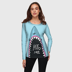Лонгслив женский Shark: Hug me, цвет: 3D-принт — фото 2
