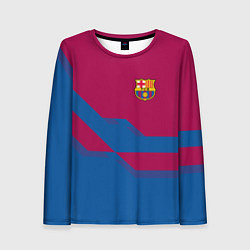 Лонгслив женский Barcelona FC: Blue style, цвет: 3D-принт