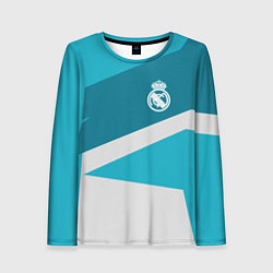 Лонгслив женский FC Real Madrid: Sport Geometry, цвет: 3D-принт
