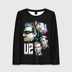 Лонгслив женский U2 Band, цвет: 3D-принт