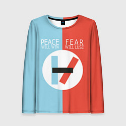 Лонгслив женский 21 Pilots: Peace & Fear, цвет: 3D-принт