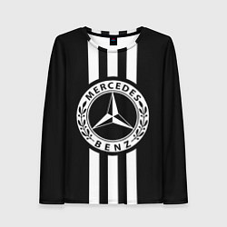 Лонгслив женский Mercedes-Benz Black, цвет: 3D-принт