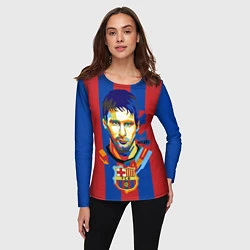 Лонгслив женский Lionel Messi, цвет: 3D-принт — фото 2