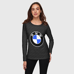 Лонгслив женский BMW CARBON БМВ КАРБОН, цвет: 3D-принт — фото 2