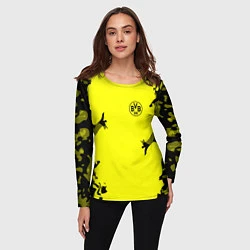 Лонгслив женский FC Borussia Dortmund: Yellow Original, цвет: 3D-принт — фото 2