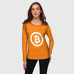 Лонгслив женский Bitcoin, цвет: 3D-принт — фото 2