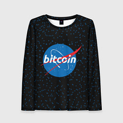 Женский лонгслив Bitcoin NASA