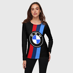 Лонгслив женский BMW 2021 M SPORT БМВ М СПОРТ, цвет: 3D-принт — фото 2