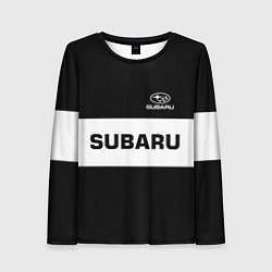 Лонгслив женский Subaru: Black Sport, цвет: 3D-принт