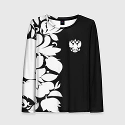 Женский лонгслив Russia: B&W Floral