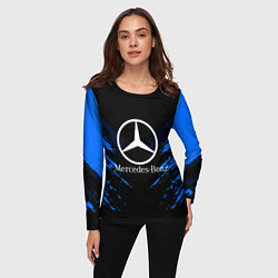 Лонгслив женский Mercedes-Benz: Blue Anger, цвет: 3D-принт — фото 2