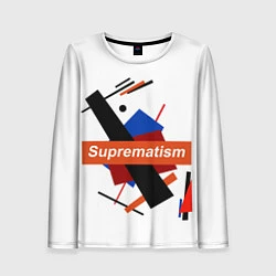 Лонгслив женский Supermatism White, цвет: 3D-принт