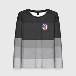 Лонгслив женский ФК Атлетико Мадрид: Серый стиль, цвет: 3D-принт
