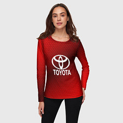 Лонгслив женский Toyota: Red Carbon, цвет: 3D-принт — фото 2