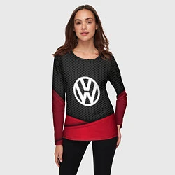 Лонгслив женский Volkswagen: Grey Carbon, цвет: 3D-принт — фото 2