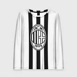 Лонгслив женский AC Milan: Black & White, цвет: 3D-принт