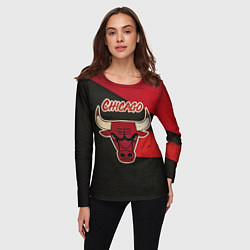 Лонгслив женский Chicago Bulls: Old Style, цвет: 3D-принт — фото 2