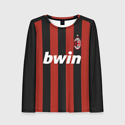 Лонгслив женский AC Milan: Ronaldo Retro, цвет: 3D-принт