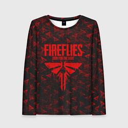 Лонгслив женский Fireflies: Red Logo, цвет: 3D-принт