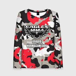 Женский лонгслив Khabib Nurmagomedov: Red Camo