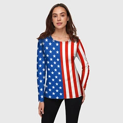 Лонгслив женский American Patriot, цвет: 3D-принт — фото 2
