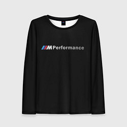 Женский лонгслив BMW PERFORMANCE ЧЁРНЫЙ БМВ
