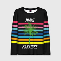 Лонгслив женский Miami Paradise, цвет: 3D-принт