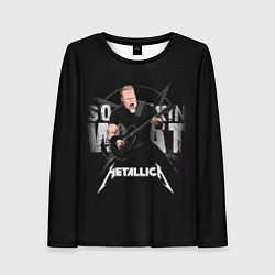 Лонгслив женский Metallica black, цвет: 3D-принт