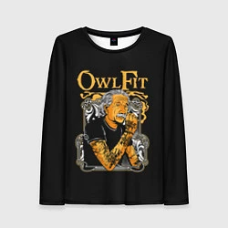 Лонгслив женский Owl Fit, цвет: 3D-принт