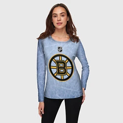 Лонгслив женский Boston Bruins: Hot Ice, цвет: 3D-принт — фото 2