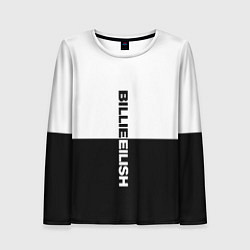 Лонгслив женский BILLIE EILISH: White & Black, цвет: 3D-принт