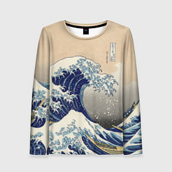 Женский лонгслив Kanagawa Wave Art