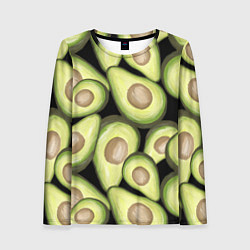 Лонгслив женский Avocado background, цвет: 3D-принт