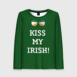 Лонгслив женский Kiss my Irish, цвет: 3D-принт