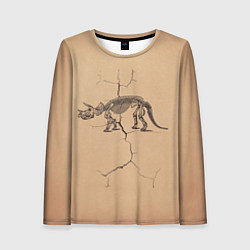 Лонгслив женский Triceratops skeleton, цвет: 3D-принт