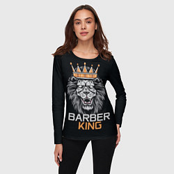 Лонгслив женский Barber King Барбер Король, цвет: 3D-принт — фото 2