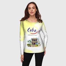 Лонгслив женский Куба, цвет: 3D-принт — фото 2