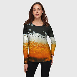 Лонгслив женский ТЕМНОЕ ПИВО, цвет: 3D-принт — фото 2