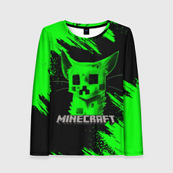 Женский лонгслив MINECRAFT CREEPER CAT